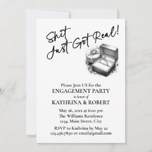 Das Got echt! Elegante Engagement-Partei Einladung