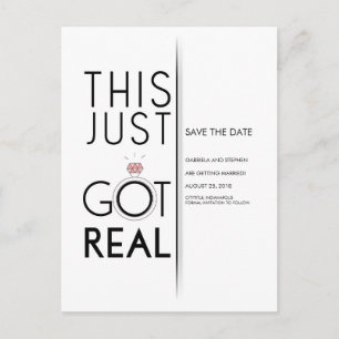 Das Got echt   Funny Save the Date Ankündigungspostkarte