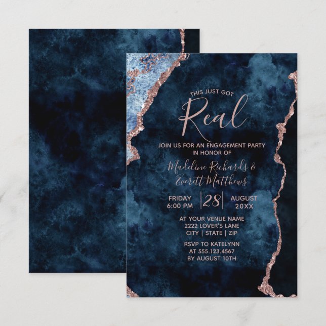 Das Got einfach echte Engagement Party Einladungen (Vorne/Hinten)