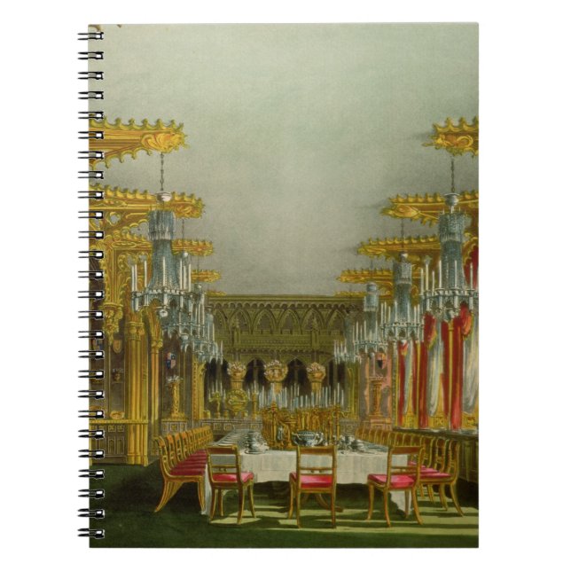 Das gotische Esszimmer an Carlton Haus von Pyne Notizblock (Vorderseite)