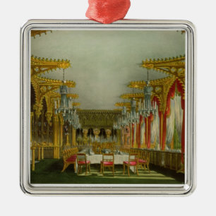 Das gotische Esszimmer an Carlton Haus von Pyne Silbernes Ornament