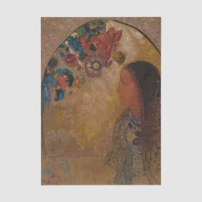 Das gotische Fenster von Odilon Redon Seidenpapier (Vorderseite)