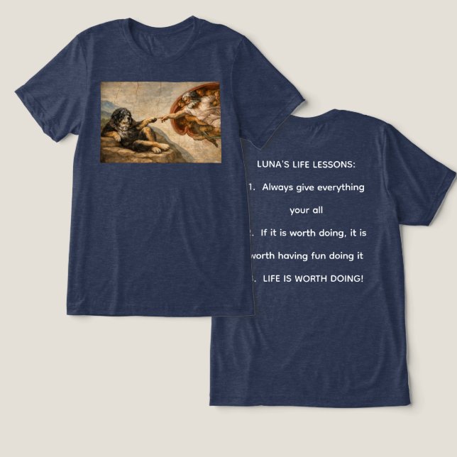 Das Göttliche berühren Tri-Blend Shirt (Design Vorderseite & Rückseite)