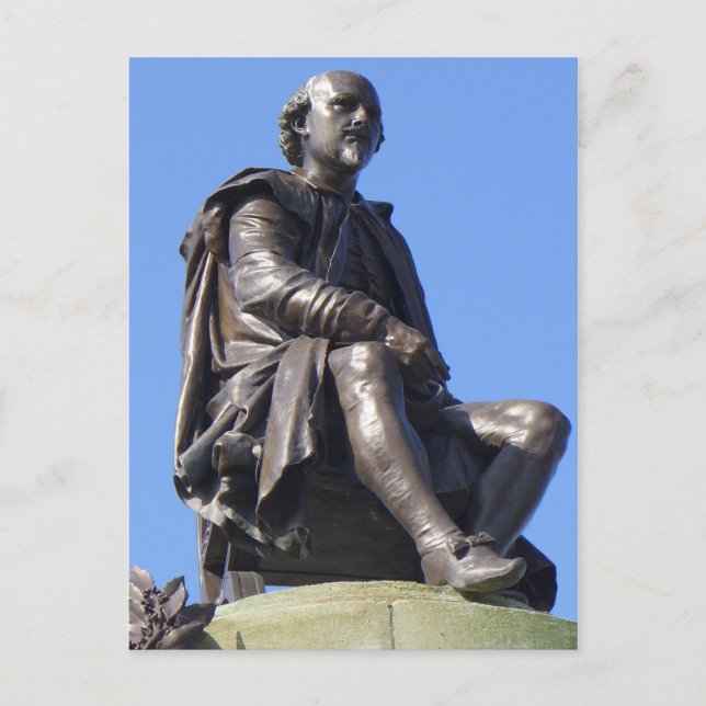 Das Gower Memorial zu William Shakespeare Postkarte (Vorderseite)