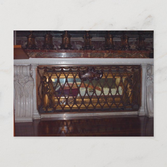 Das Grab des Papstes Saint Pius X Postkarte (Vorderseite)