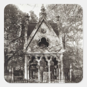 Das Grab von Abelard und von Heloise, im Jahre Quadratischer Aufkleber