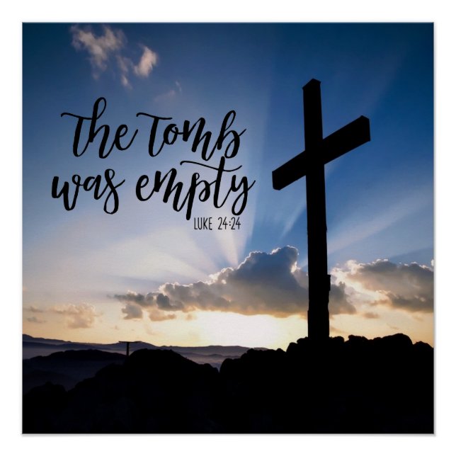Das Grab war leeres, glänzendes Poster (Vorderseite)