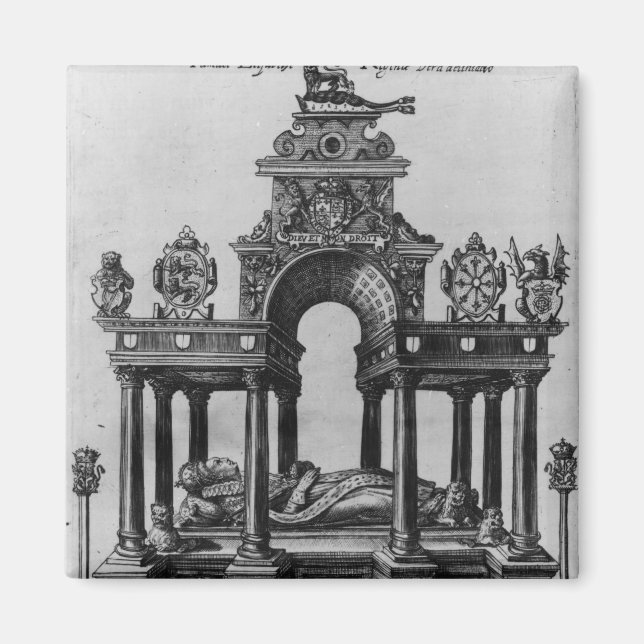 Das Grabmal von Elisabeth I, 1620 Magnet (Vorne)