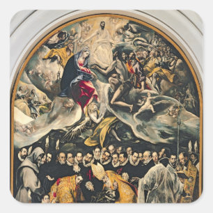 Das Grabmal von Graf Orgaz Quadratischer Aufkleber