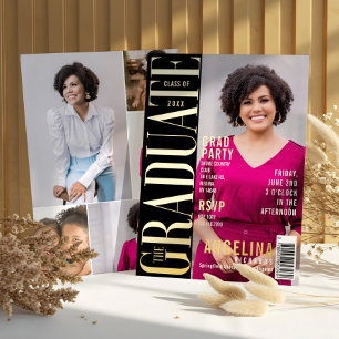 Das Graduate Fun Trendy Magazine deckte das Grad-P Folieneinladung