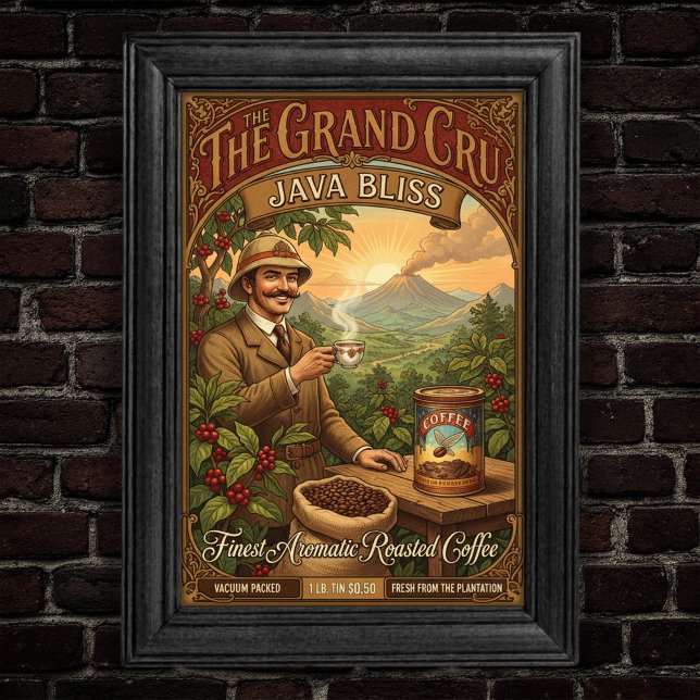Das Grand Cru Java Bliss Kaffeeplakat Poster (Von Creator hochgeladen)