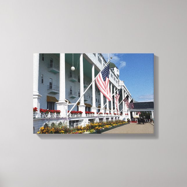 Das Grand Hotel auf der Insel Mackinac, Michigan Leinwanddruck (Vorderseite)