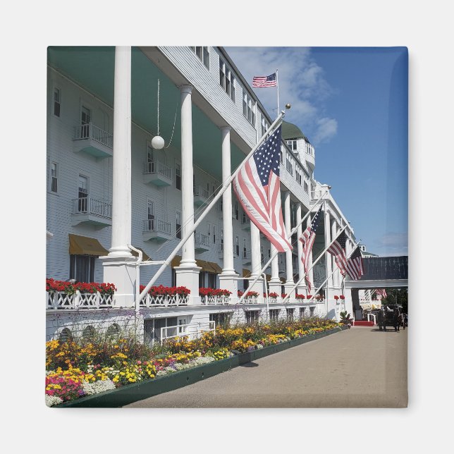 Das Grand Hotel auf der Insel Mackinac, Michigan Magnet (Vorne)