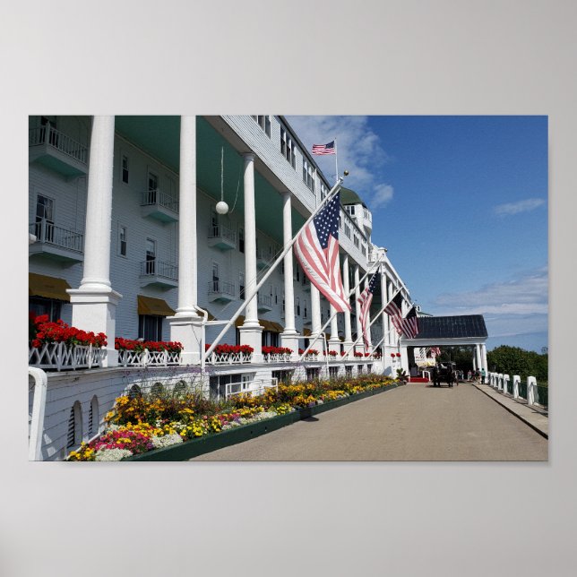 Das Grand Hotel auf der Insel Mackinac, Michigan Poster (Vorne)