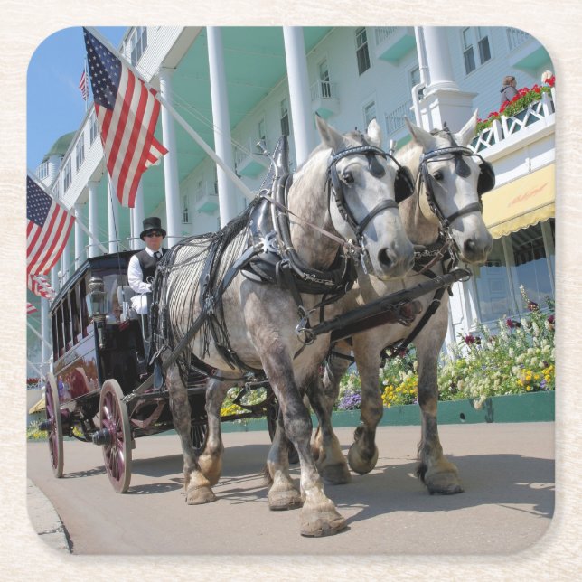 Das Grand Hotel - Mackinac Island, Michigan Rechteckiger Pappuntersetzer (Vorderseite)