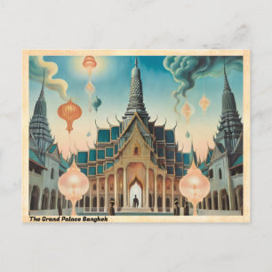 Das Grand Palace Bangkok Vintage Travel Postkarte