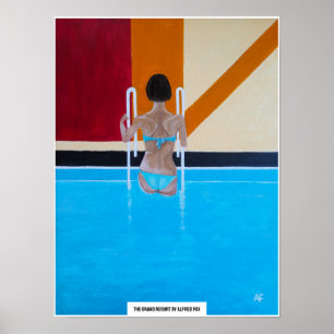 Das Grand Resort Gemälde von Alfred Fox Poster