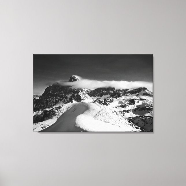 Das Grand Teton und die Kathedrale Leinwanddruck (Vorderseite)