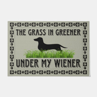 Das Gras im Grünen, unter meiner Dackel DachshundD Fußmatte