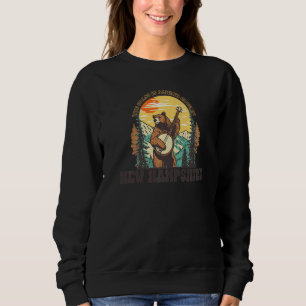 Das Gras ist blau in New Hampshire Vintage-Bär Ba Sweatshirt