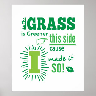 Das Gras ist dieses Seitenzitat grüner Poster