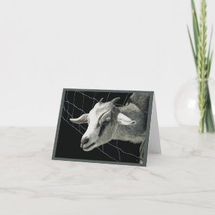 "Das Gras ist immer grüner" - Ziegenkarte Karte