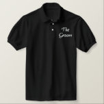 Das graue Polo-Shirt bestickt<br><div class="desc">Das Shirt Groom-Polo mit besticktem Text,  den Sie als Text auswählen können,  oder Sie können den Text in einen Namen ändern,  die Threadfarbe und die Shirt-Farbe ändern!</div>