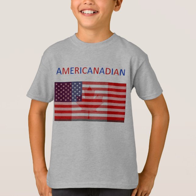 Das graue T-Stück AMERICANADIAN Kinder T-Shirt (Vorderseite)