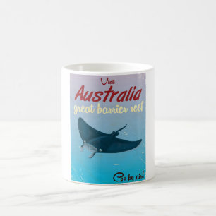 Das Great Barrier Reef, Australien Reiseplakat Tasse