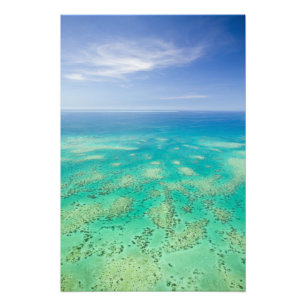 Das Great Barrier Reef, Luftansicht von Green Fotodruck