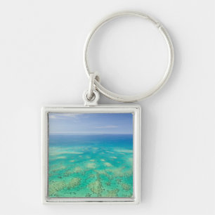 Das Great Barrier Reef, Luftbild von Green Schlüsselanhänger