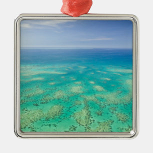 Das Great Barrier Reef, Luftbild von Green Silbernes Ornament