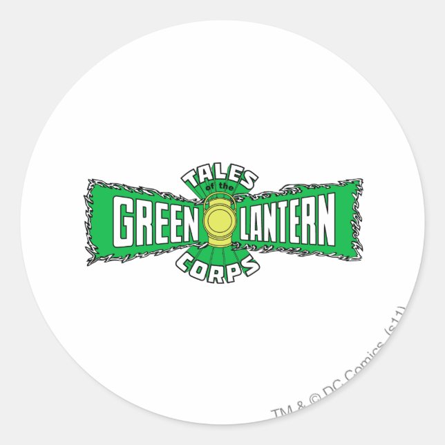 Das Green Lantern Corps - grünes Logo Runder Aufkleber (Vorderseite)