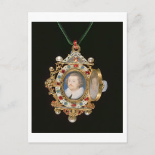 Das Gresley Jewel mit Miniaturporträts von Sir Postkarte