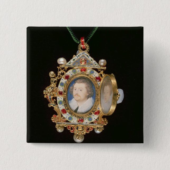 Das Gresley Juwel, mit Miniaturporträts von Sir Button (Vorderseite)