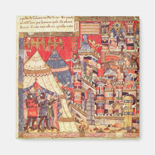 Das griechische Lager und die Stadt Troy Magnet