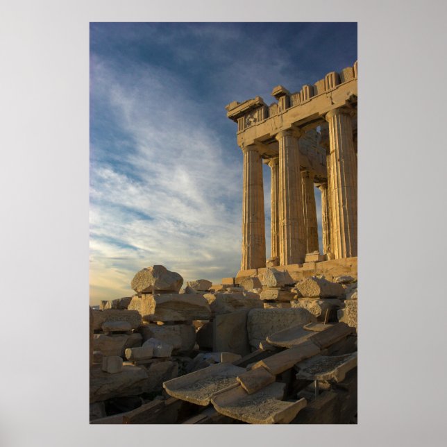 Das griechische Parthenon am Südrand Poster (Vorne)