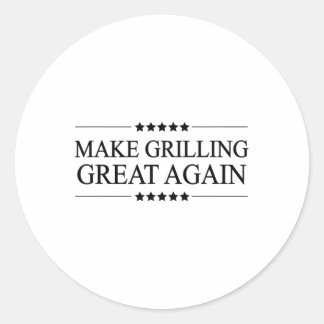 Das Grillen wieder zu einem lustigen Geschenk für  Runder Aufkleber
