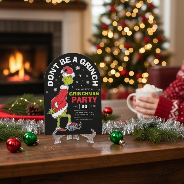 Das grinsende Party "Don't be a grinch" Einladung (Von Creator hochgeladen)