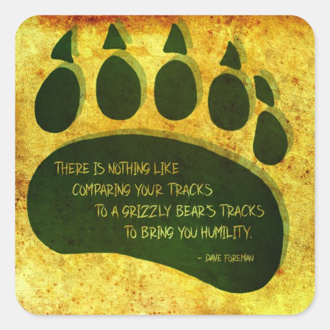 Das Grizzly-Geschenk Quadratischer Aufkleber (Vorderseite)