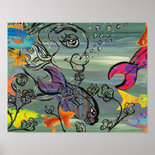 Das Groovy Aquarium Print Poster