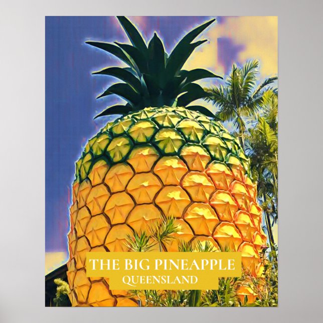 Das große Ananas Queensland Reisedrucke Poster (Vorne)