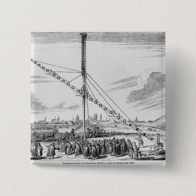 Das große astronomische Teleskop Button (Vorderseite)