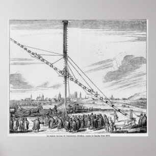 Das große astronomische Teleskop Poster