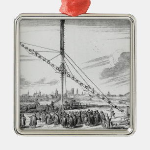 Das große astronomische Teleskop Silbernes Ornament