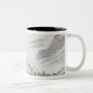 Das große astronomische Teleskop Zweifarbige Tasse