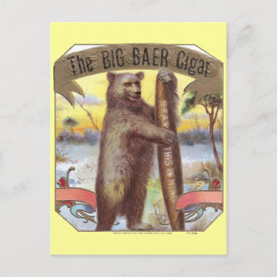 Das große Baer-Zigarettenetikett Postkarte