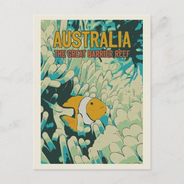 Das große Barriereriff, Clownfish, Australien Postkarte (Vorderseite)