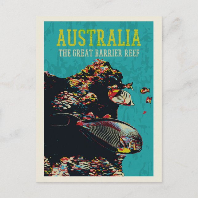 Das große Barriereriff in Australien Postkarte (Vorderseite)