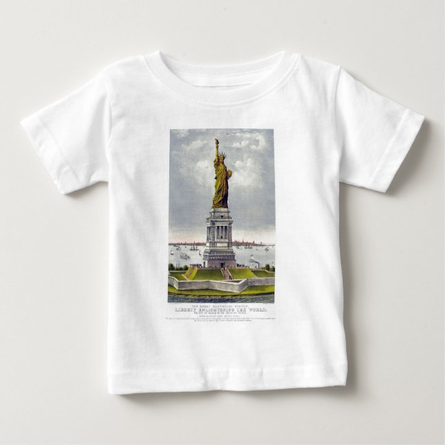 Das große Bartholdi Freiheitsstatue Currie Ives Baby T-shirt (Vorderseite)